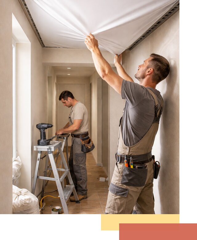 Монтаж натяжного потолка в прихожей в Краснокамске