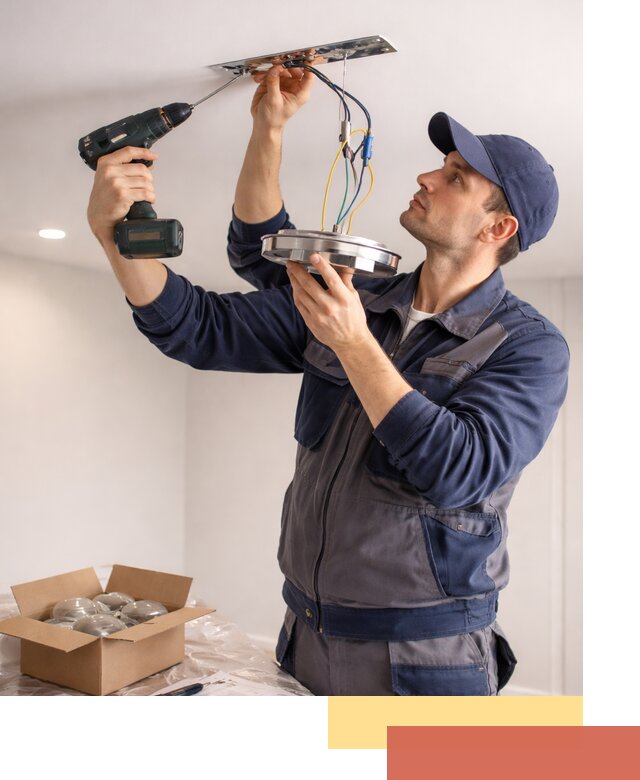 Установка люстры в натяжной потолок в Краснокамске