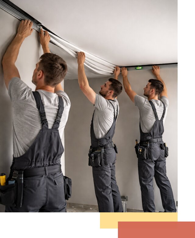 Теневые натяжные потолки в Краснокамске: монтаж и отделка быстро и качественно