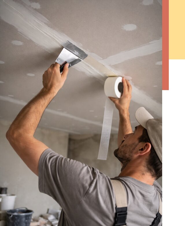 Обработка швов потолка ГКЛ в Краснокамске от 7603 руб. под ключ | ОТДЕЛОЧНИК-Кнм