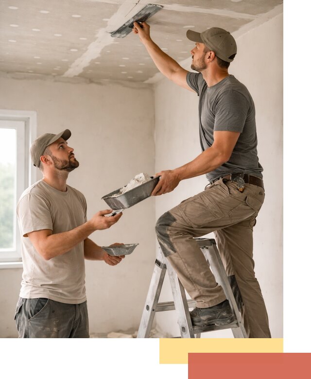 Шпаклевка потолка из гипсокартона в Краснокамске качественно и быстро