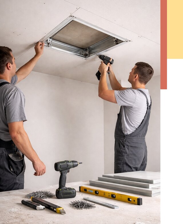 Установка люка в потолок ГКЛ в Краснокамске от 2534 руб. под ключ | ОТДЕЛОЧНИК-Кнм