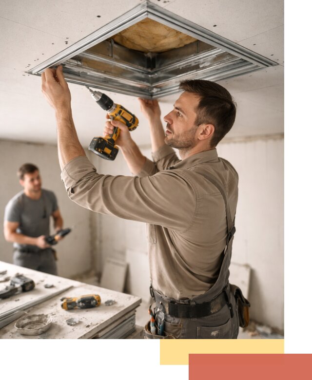 Монтаж люка в потолок из ГКЛ в Краснокамске