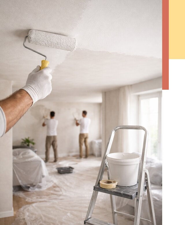 Покраска потолка акриловой краской в Краснокамске от 2534 руб. | ОТДЕЛОЧНИК-Кнм