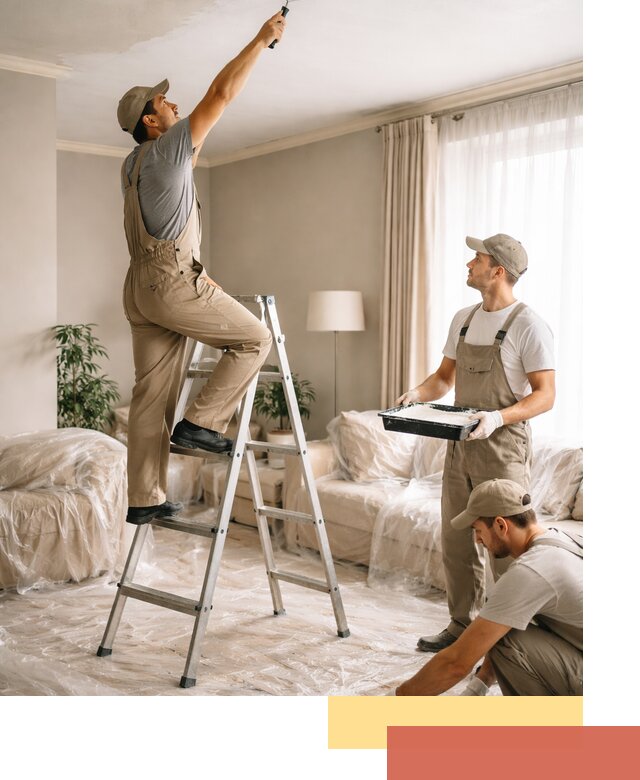 Покраска потолков акриловой краской в Краснокамске качественно и быстро