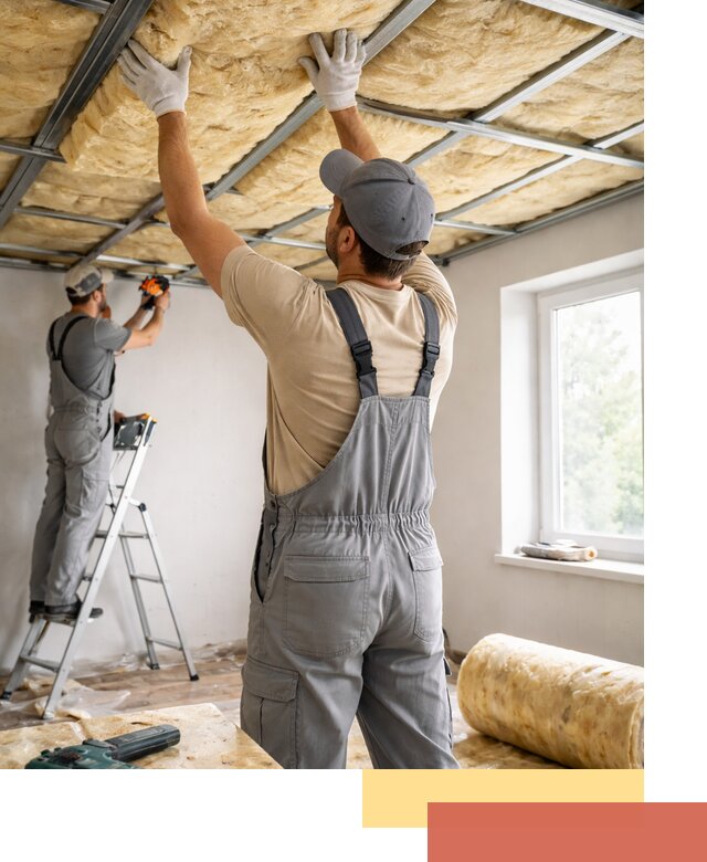 Утепление потолка под ключ в Краснокамске качественно и быстро