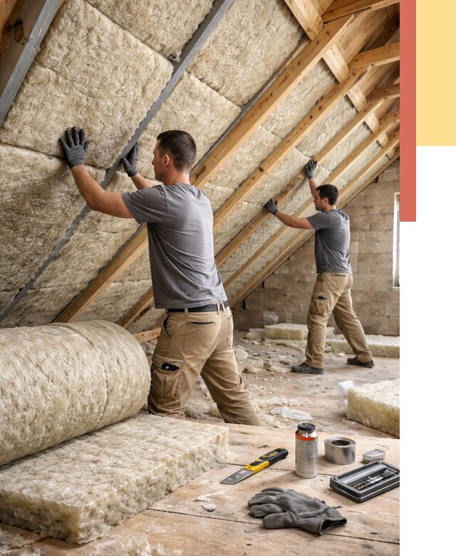 Утепление потолка минватой в Краснокамске от 1470 руб. — быстро и недорого | ОТДЕЛОЧНИК-Кнм