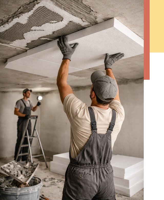 Утепление потолка пенопластом в Краснокамске от 4562 руб/м2 — недорого и быстро | ОТДЕЛОЧНИК-Кнм