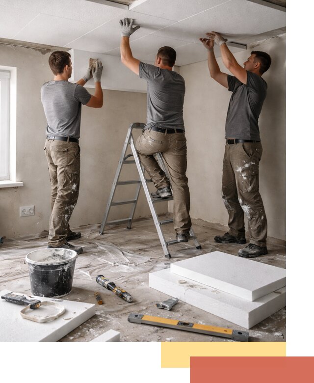 Утепление потолка пенопластом в Краснокамске быстро и качественно