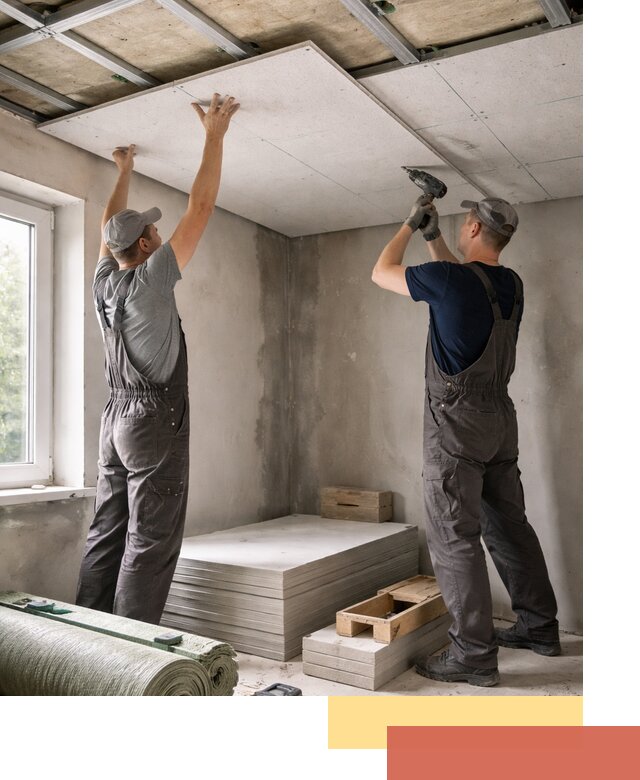 Шумоизоляция потолка панелями ЗИПС в Краснокамске